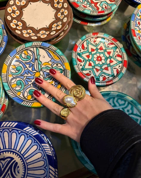 anillo nooor grande con perla 